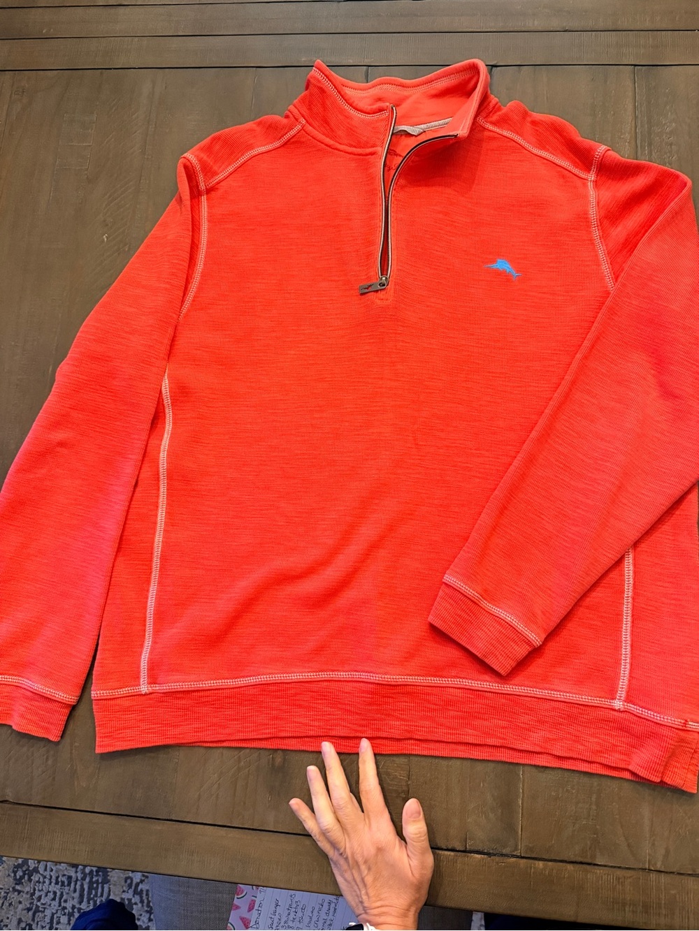 Men's Tommy Bahama Quarter-Zip Sweater - Coral Red